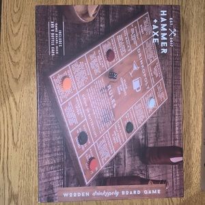 Hammer + Axe wooden drinkopoly board game-New in box